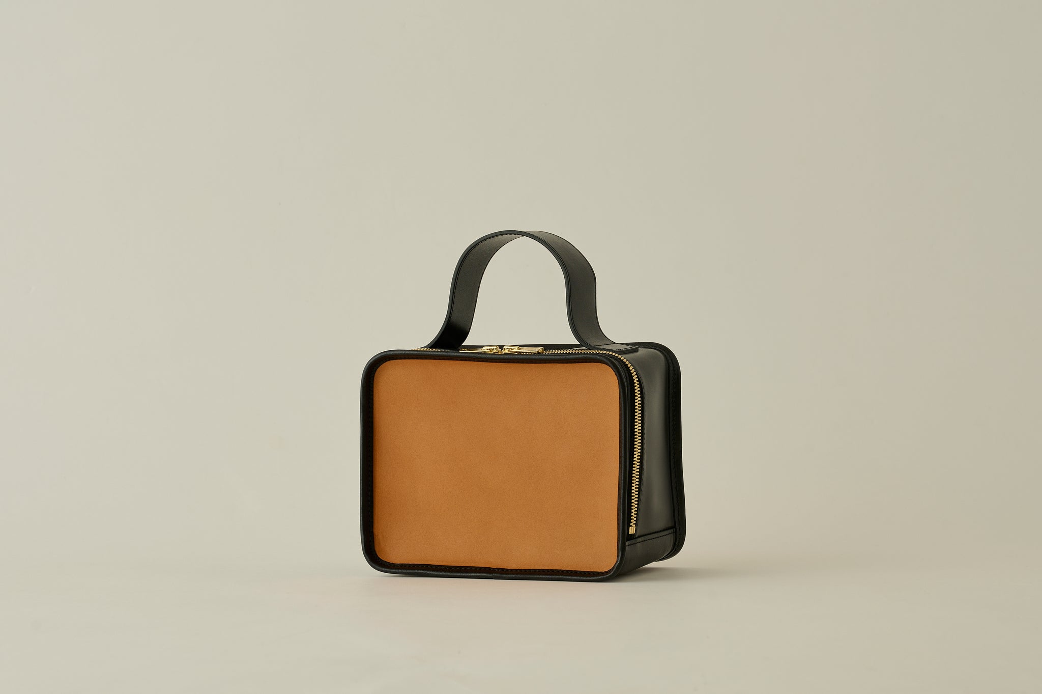 LIMITED】Leather Mini Book Bag -BLACK x CAMEL-｜LIFESTYLIST